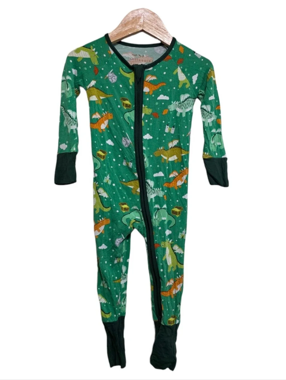 Little Sleepies Dragon Dreamland Zippy Size 6-12 Months